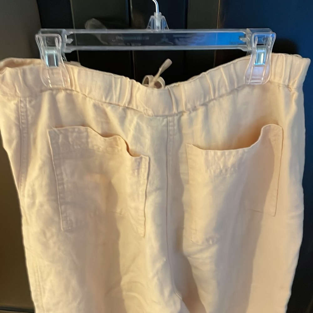 J. Jill soft yellow linen pants. - Picture 3 of 5